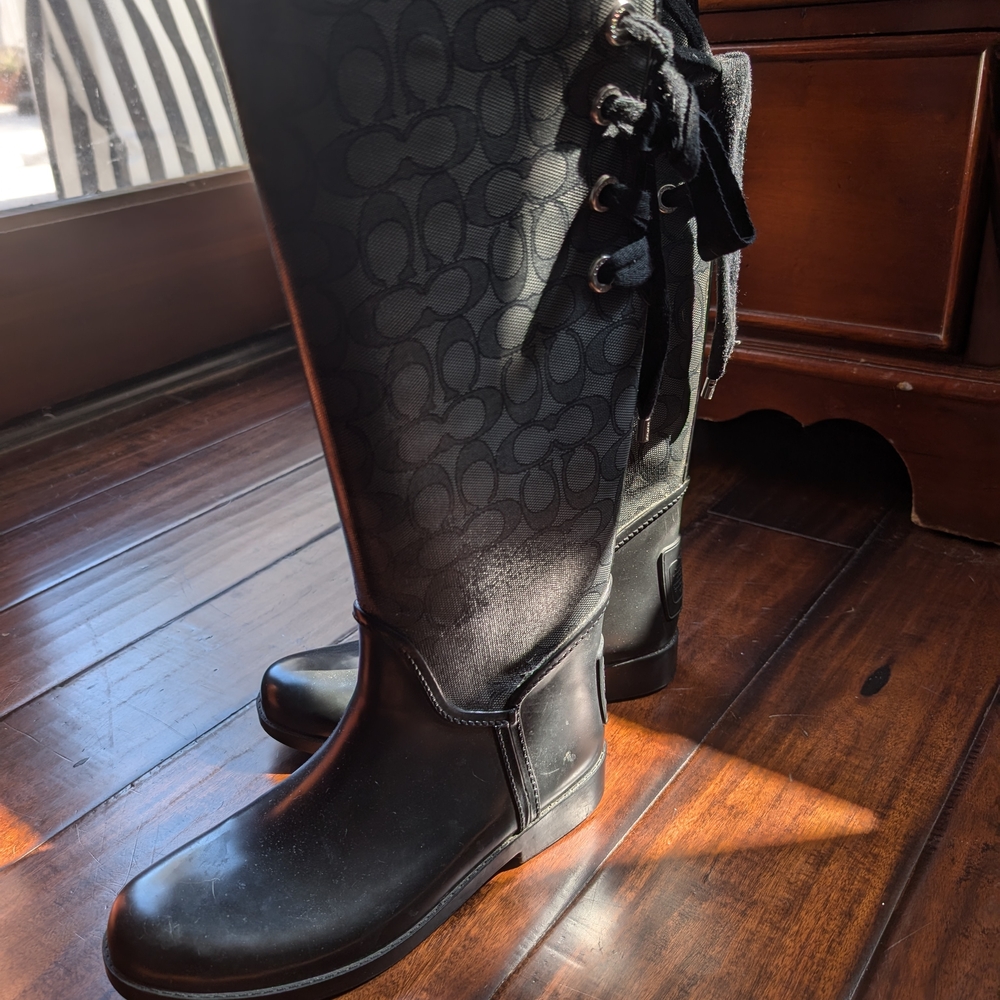 Coach Black Winter & Rain Boots - Picture 2 of 2